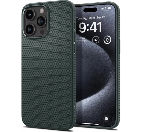 Spigen Liquid Air Apple iPhone 16 Pro tok Abyss Green, zöld