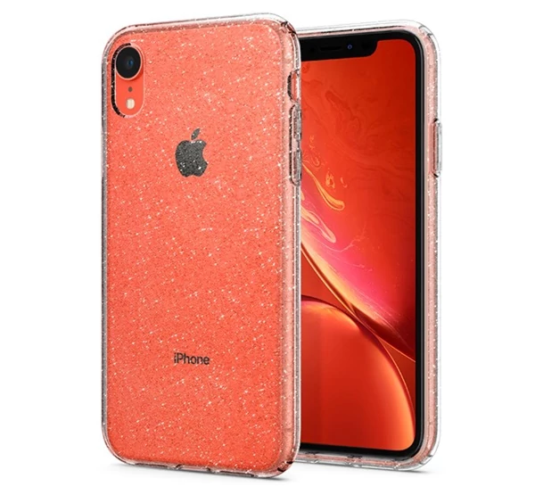 Spigen Liquid Crystal Glitter Apple iPhone XR Crystal Quartz tok, átlátszó