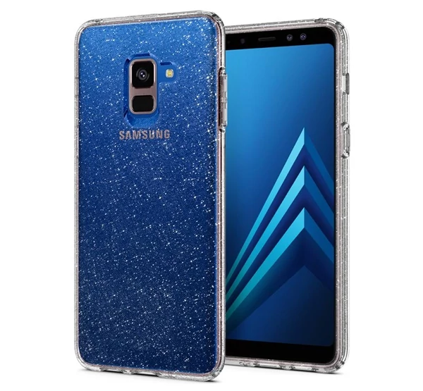 Spigen Liquid Crystal Glitter Samsung Galaxy A8 (2018) Crystal Clear tok, átlátszó