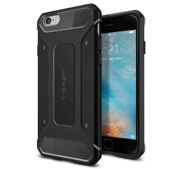 Spigen Rugged Armor Apple iPhone 6s Black tok, fekete
