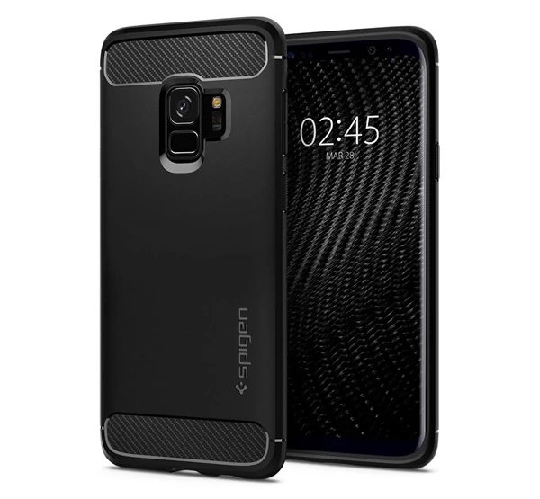 Spigen Rugged Armor Samsung Galaxy S9 Matte Black tok, fekete