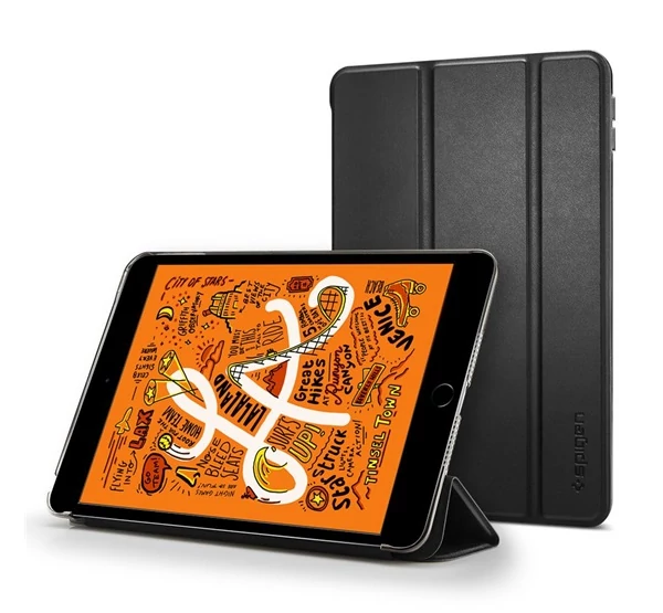 Spigen Smart Fold Apple iPad Mini 5 oldalra nyíló tok, fekete