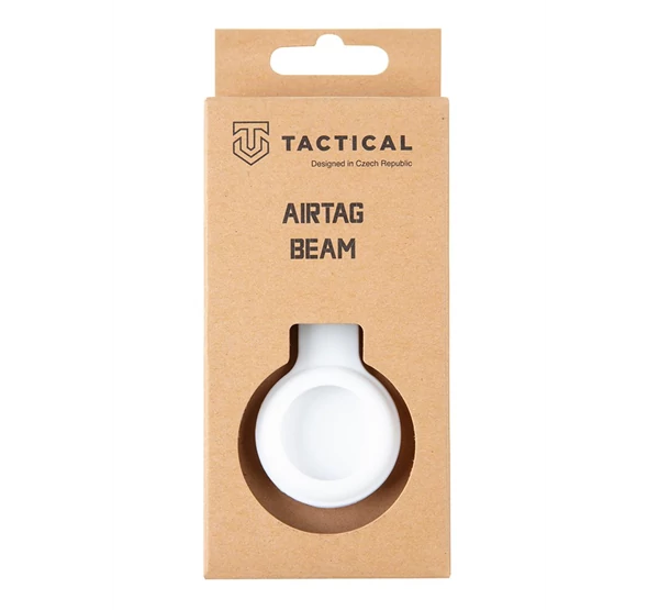 Tactical Apple AirTag szilikon kulcstartó, fehér