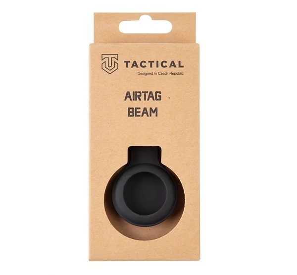 Tactical Apple AirTag szilikon kulcstartó, fekete