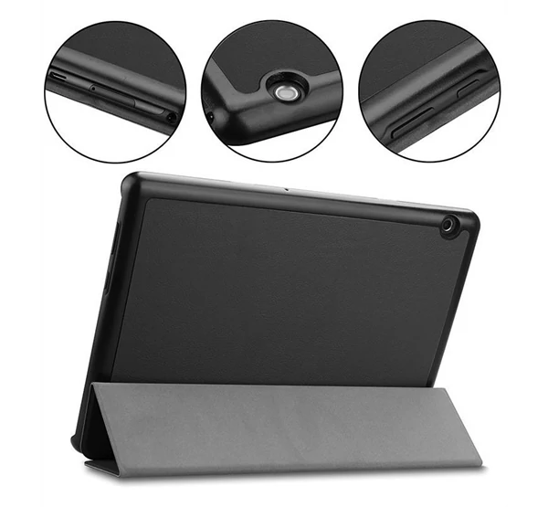 Tactical Book Tri Fold Case Samsung Galaxy Tab S9 FE hátlap tok, fekete (X510/X516)