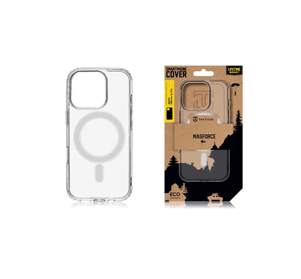 Tactical MagForce Apple iPhone 16 Pro MagSafe kompatibilis tok, átlátszó
