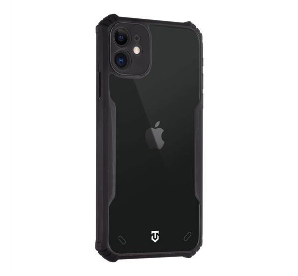 Tactical Quantum Stealth Apple iPhone 11 hátlap tok, átlátszó/fekete