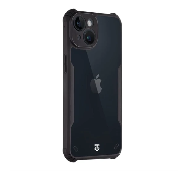Tactical Quantum Stealth Apple iPhone 14 hátlap tok, átlátszó/fekete