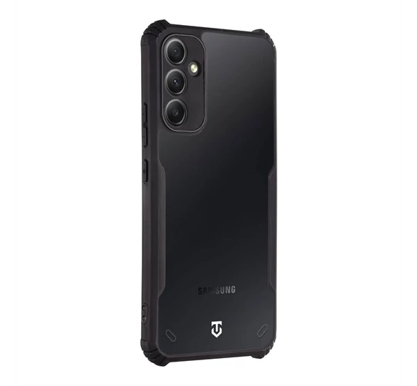 Tactical Quantum Stealth Samsung Galaxy A34 5G hátlap tok, átlátszó/fekete