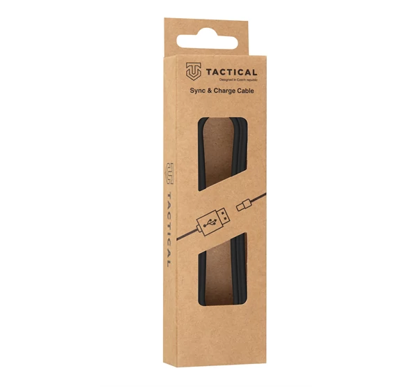 Tactical Smooth Thread Type-C / Type-C töltő- és adatkábel, 1m, fekete