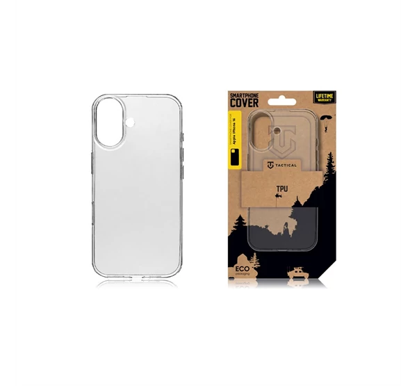 Tactical TPU Apple iPhone 16 hátlap tok, átlátszó