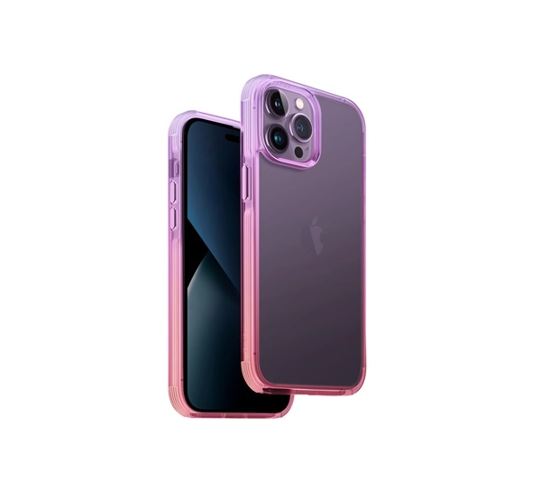 Uniq Combat Duo Apple iPhone 14 Pro, szilikon tok, lila/rózsaszín