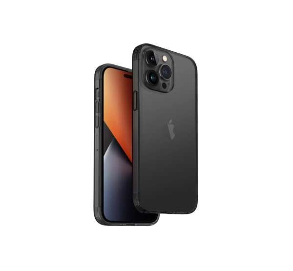 Uniq Hybrid Air Fender Apple iPhone 14 Pro, szilikon tok, fekete-átlátszó