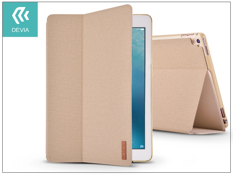Apple iPad Pro 10.5/iPad Air (2019) védőtok (Smart Case) on/off funkcióval - Devia Flax Flip - gold