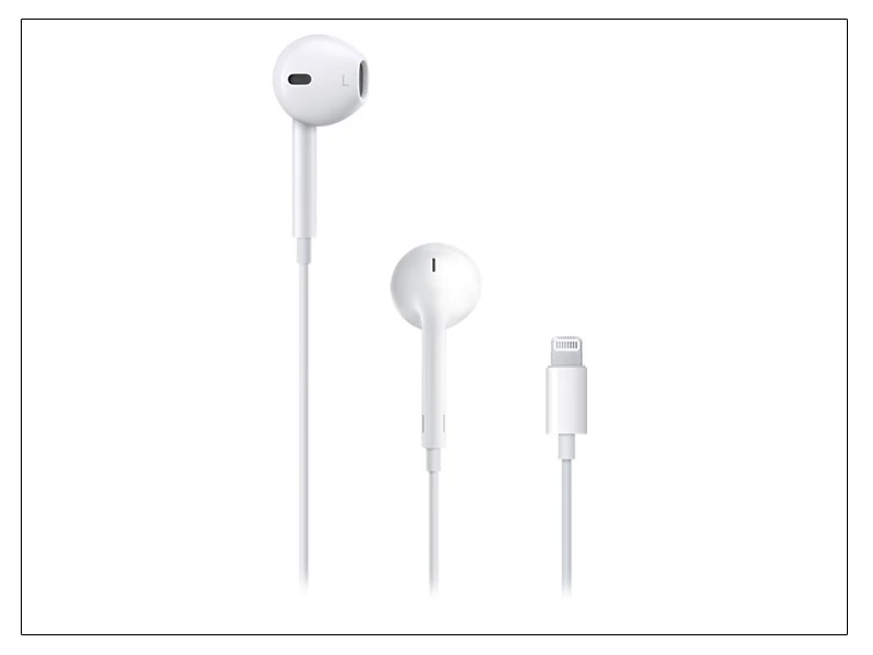 Apple iPhone eredeti távirányítós, sztereó headset Lightning csatlakozóval,     mikrofonnal - MMTN2ZM/A - fehér