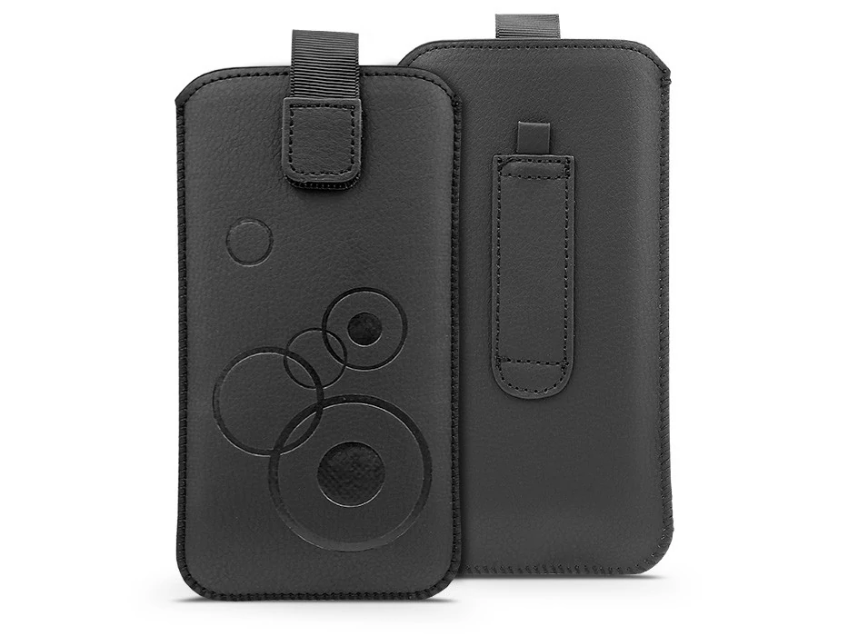 Haffner DECO kihúzható telefontok - Apple iPhone 12/12 Pro/Samsung Xcover 5/S21 5G/Note/2/3 - fekete