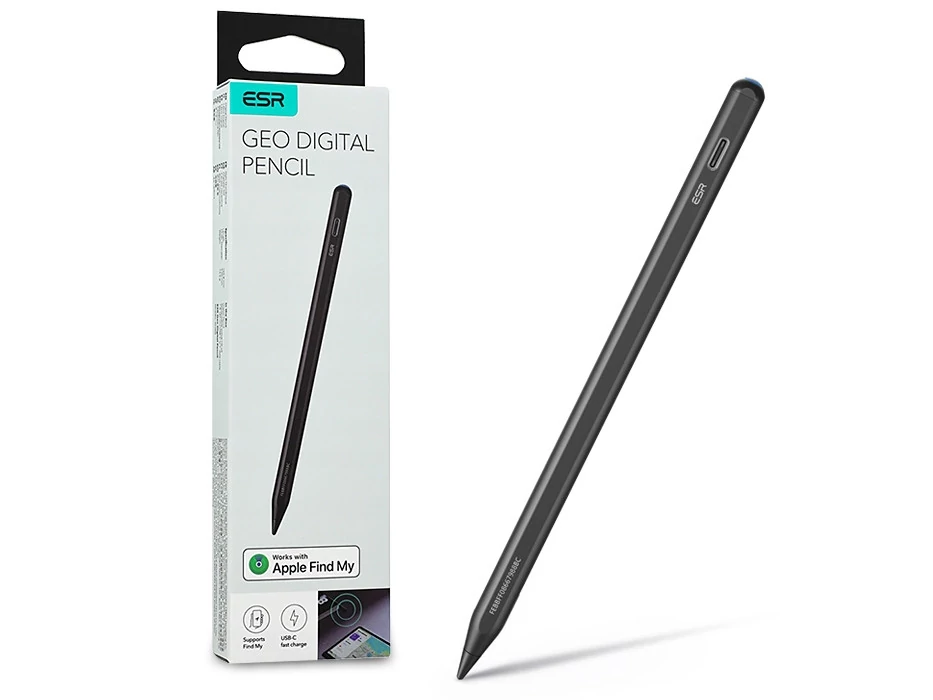 ESR Geo Digital Stylus Pen aktív toll rajzoláshoz, jegyzethez, Apple iPad-hez - fekete