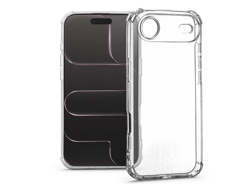 Haffner Anti Shock kamervédős szilikon tok - Apple iPhone Air - átlátszó