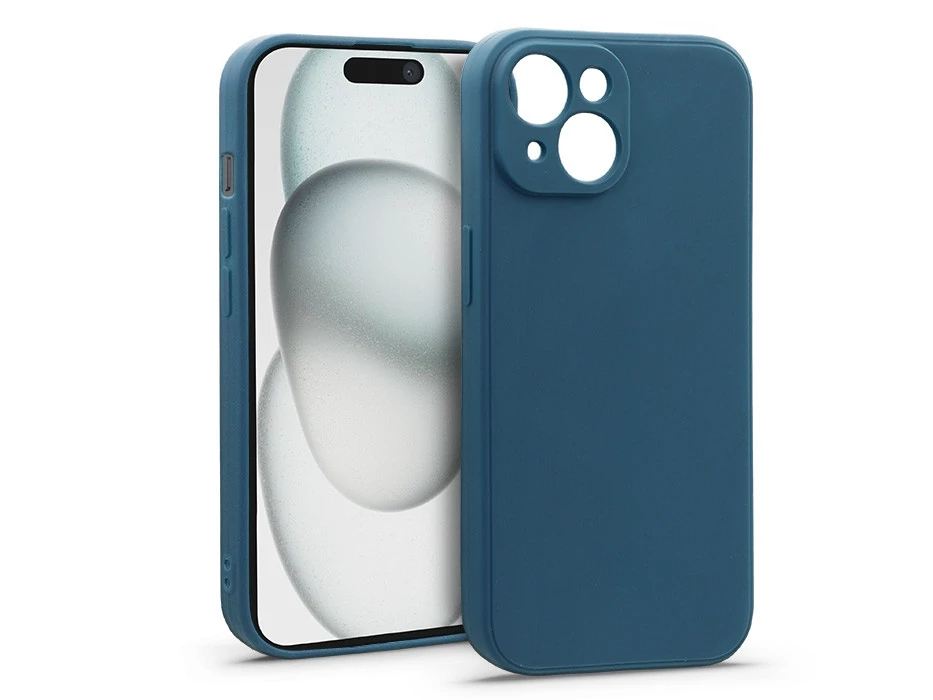 Haffner Matt szilikon tok - Apple iPhone 15 - kék
