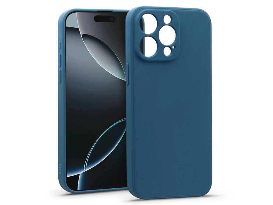 Haffner Matt szilikon tok - Apple iPhone 16 Pro Max - kék