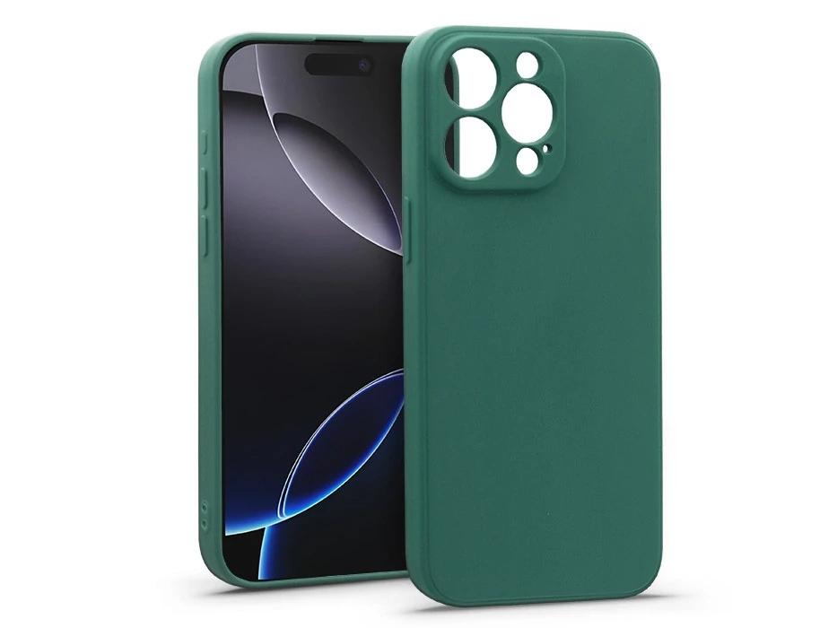 Haffner Matt szilikon tok - Apple iPhone 16 Pro - zöld