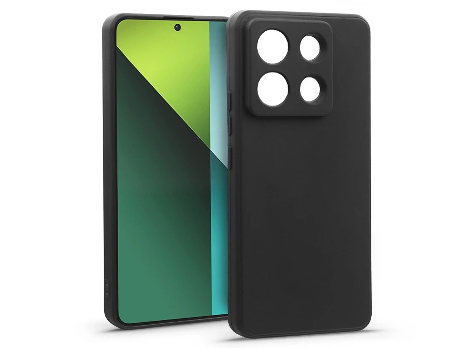 Haffner Matt szilikon tok - Xiaomi Redmi Note 13 Pro 5G - fekete