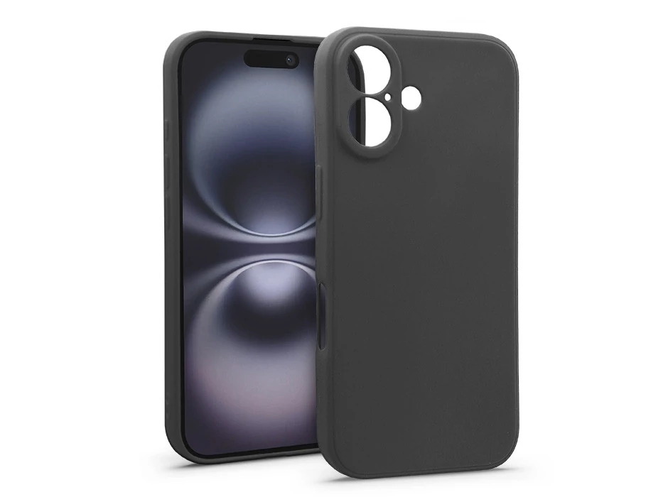 Haffner Soft szilikon tok - Apple iPhone 16 - fekete