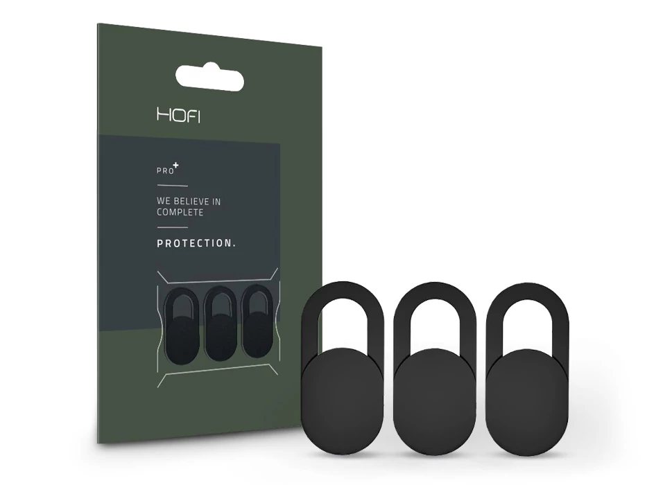 HOFI Slim Pro+ webkamera takaró/borító mobiltelefon, tablet, laptop - 3 db/cs - fekete