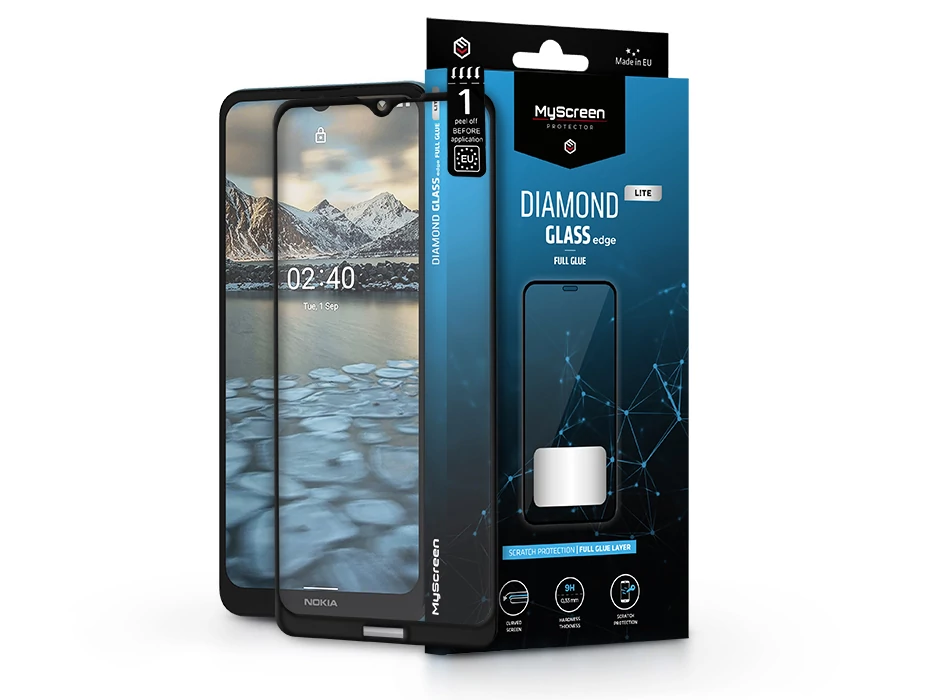 MyScreen Diamond Glass Lite Edge 2.5D Full Glue - Nokia 2.4 üvegfólia