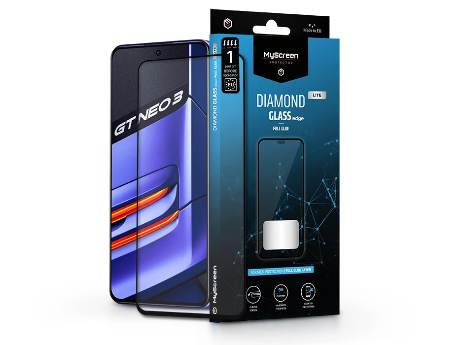 MyScreen Diamond Glass Lite Edge 2.5D Full Glue - Realme GT Neo 3 üvegfólia