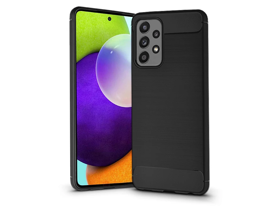 Samsung A525F Galaxy A52/A526B Galaxy A52 5G szilikon hátlap - Carbon - fekete