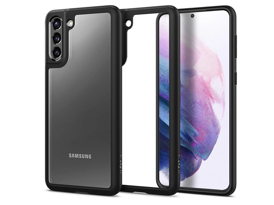 Samsung G996F Galaxy S21+ ütésálló hátlap - Spigen Ultra Hybrid - fekete/átlátszó