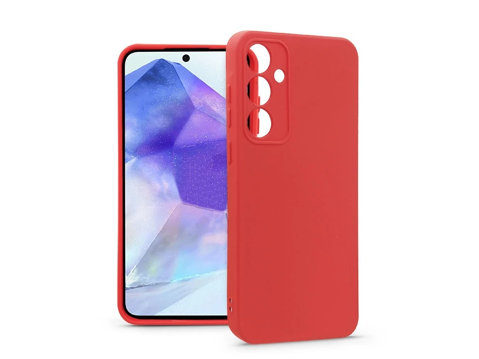 Haffner Soft szilikon tok - Samsung A556 Galaxy A55 - piros