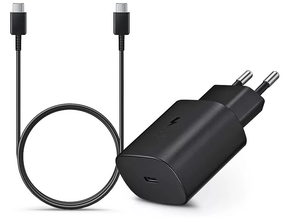 Samsung EP-TA800EBE gyári gyorstöltő adapter 25W + EP-DA705BBE Type-C/Type-C 1m - fekete - ECO