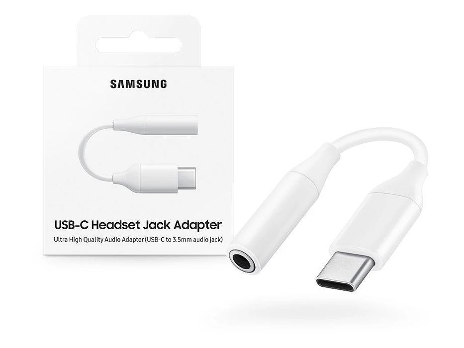 Samsung EE-UC10JUWEGUS gyári Type-C/3,5mm jack átalakító adapter - fehér