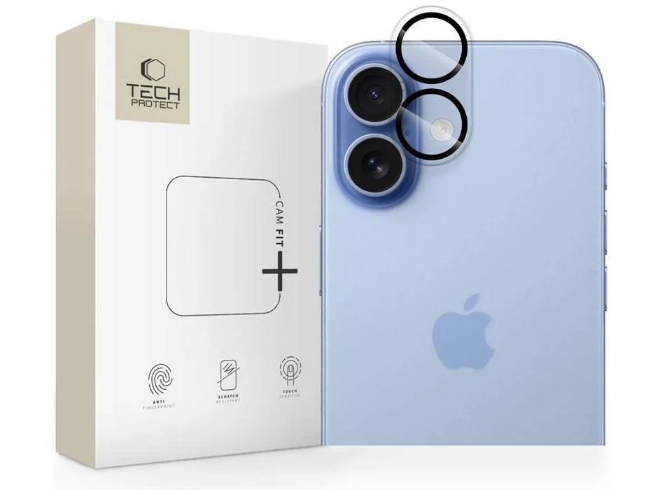 Tech-Protect Cam Fit+ hátsó kameralencse védőüveg - Apple iPhone 17 - átlátszó