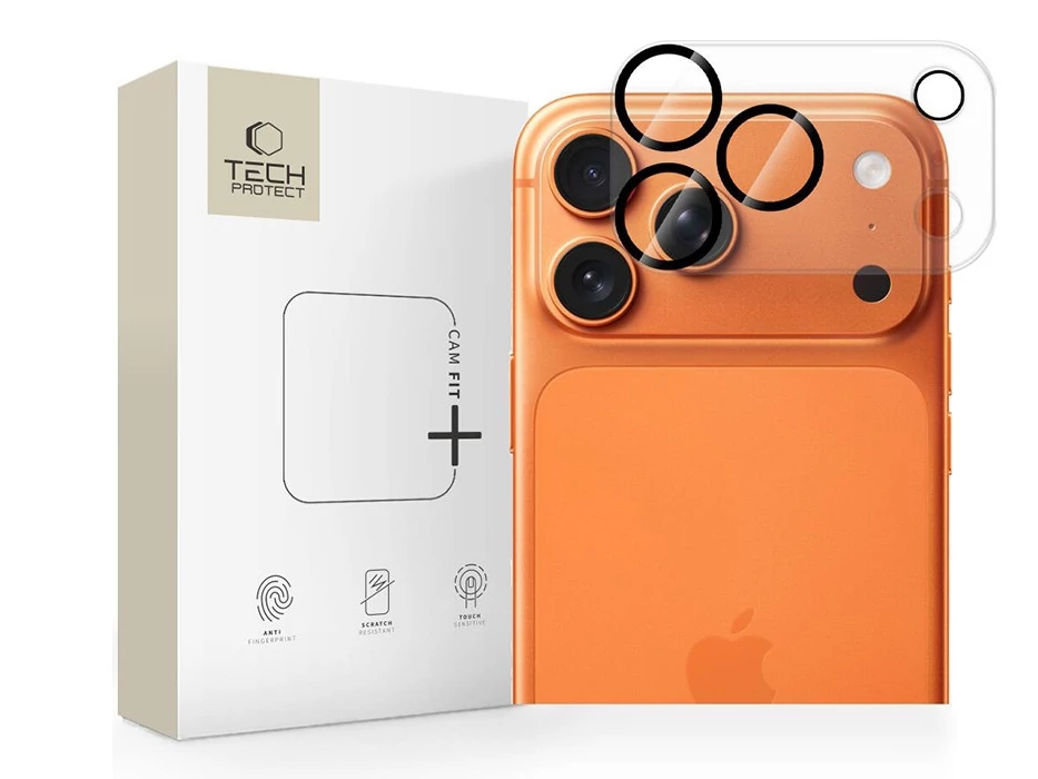 Tech-Protect Cam Fit+ hátsó kameralencse védőüveg - Apple iPhone 17 Pro - átlátszó