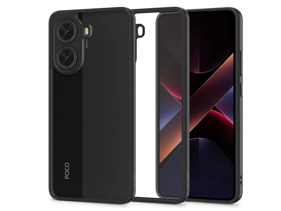 Tech-Protect Magmat szilikon tok - Xiaomi Poco X7 Pro 5G - fekete/átlátszó