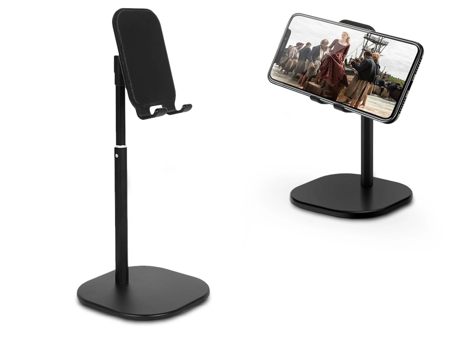 Univerzális állítható magasságú asztali állvány telefonhoz vagy táblagéphez - Extreme V.2 - fekete