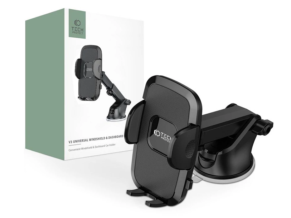 Tech-Protect V3W-D/B Car Mount műszerfalra/szélvédőre autós tartó - fekete