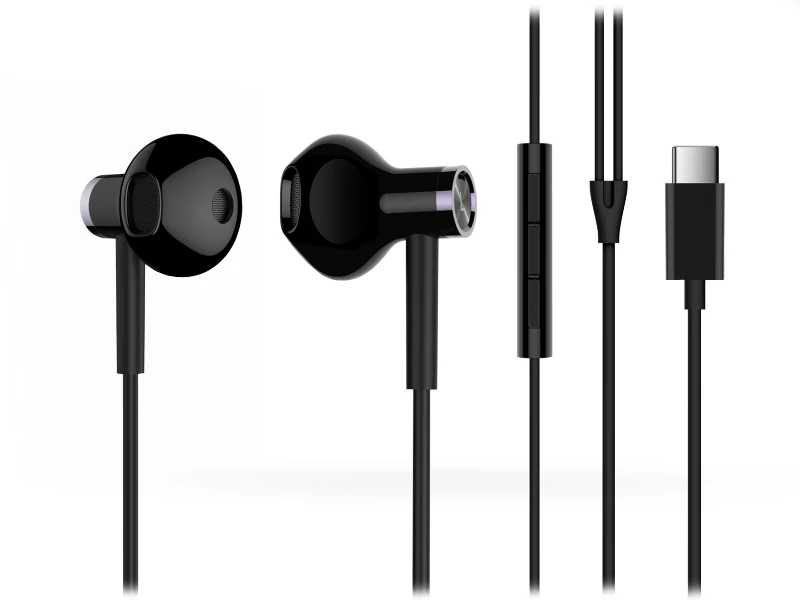 Xiaomi Mi Dual Driver gyári univerzális sztereó felvevős fülhallgató - Type-C csatlakozós - BRE02JY - black