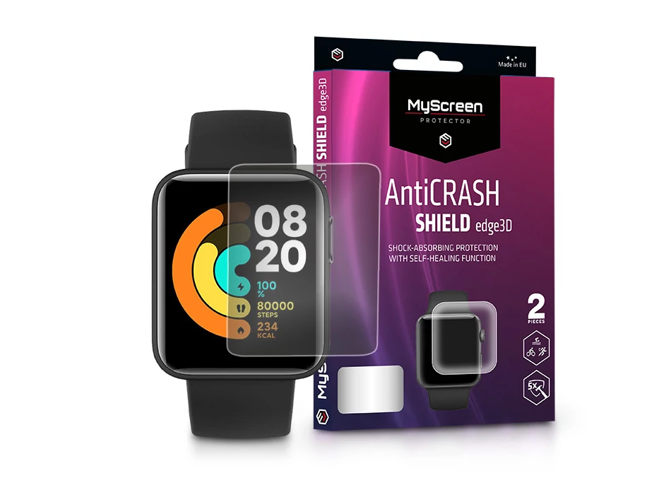 MyScreen AntiCrash Shield Edge3D - Xiaomi Mi Watch Lite ütésálló fólia - 2 db/cs