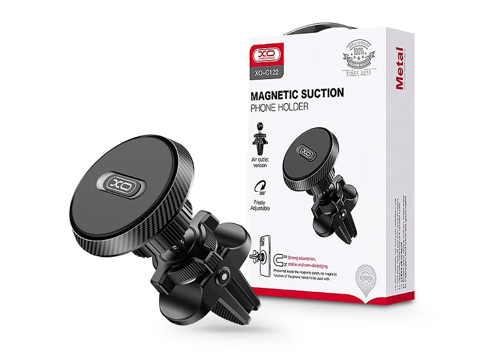 XO C122 mágneses autós tartó szellőzőrácsba - fekete
